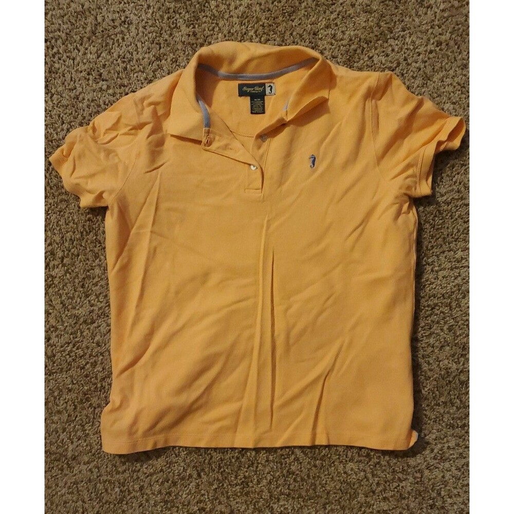 Sugar Reef Clothing Co M orange short sleeve polo shirt (read measurements)